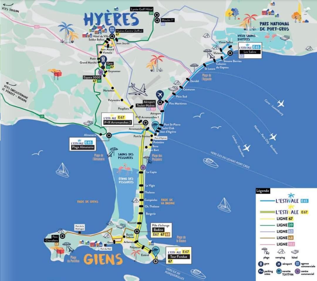 Familial - 7pers- Hyeres-centre Apartamento *